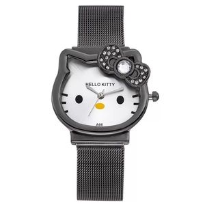 HELLO KITTY GUN METAL STRAP WATCH - NEW!